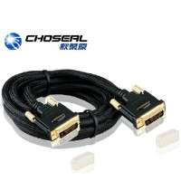 (DT)秋叶原(CHOSERL)1.5m DVI-DVI线 24-1 电脑显示器连接线 Q-541 (计价单位:根)黑色