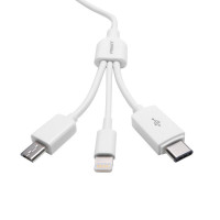 品胜 三合一数据线 Micro USB Lighting Type-C 一拖三 多功能通用三种线