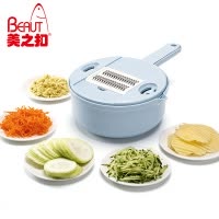 美之扣qcq10二代小麦圆形刨丝器 北欧蓝 厨房家用多功能切菜器切片器土豆丝切丝器小麦圆形刨丝器190*95*290