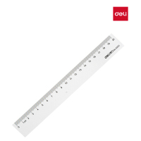 得力(deli) 20cm办公通用直尺 尺子塑料直尺 6220