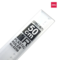 得力(deli) 50cm办公通用直尺 尺子塑料直尺 6250