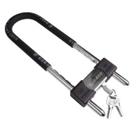 双安C级玻璃门锁 双门插锁U型锁推拉门商铺门 抗液压剪防盗长锁 3018