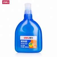 得力(deli)7309液体胶水 小瓶100ml液体胶 软刷头 手工液体胶透明胶水 自带胶头 12支装