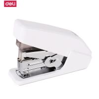 得力(deli)0466白色桌面简约文具套装订书机可拆分笔筒计算器办公用品风格收纳创意整洁20页省力订书机 2个
