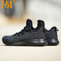 361°男鞋2018年新款跑步鞋361度黑色网面透气减震轻便运动鞋男671812223