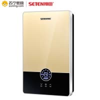 神田(SETEN)QST-F7-80 即热式电热水器 家用速热恒温 沐浴洗澡 微电脑式触控式 即热式热水器8000W金色