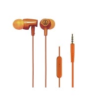Audio Technica/铁三角 ATH-CLR100iS (橙色) 入耳式线控通话有线耳机 智能手机专用耳麦