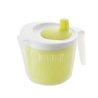 [高速离心脱水]YOSHIKAWA吉川 蔬菜旋转沥水器 162mm (塑料) 黄白色 厨房小件