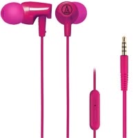 Audio Technica/铁三角 ATH-CLR100IS （粉色） 入耳式线控通话耳机 智能手机专用耳麦