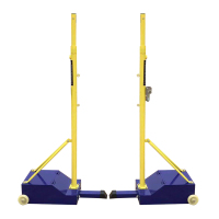 全铸铁羽毛球架 排球网架