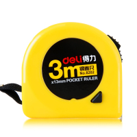 得力(deli)8202 卷尺 尺子 钢尺 钢卷尺 3米 工程测量用具 2把装