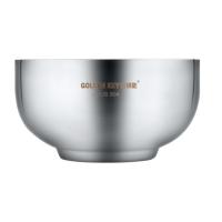 金钥匙(GOLDEN KEY)304不锈钢碗 铂金12cm双层加厚隔热 耐摔耐用 饭碗GK-120P