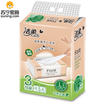 R103-01N洁柔Face天然无香135抽取纸巾(1提3包)*3提