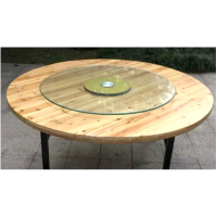 永立 大圆桌 餐桌+玻璃转盘