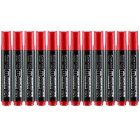 齐心 MK818-X 物流速干记号笔(12支装)油性笔 大头笔 速干油性记号笔粗笔不可擦 红色