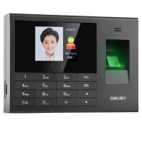 得力人脸指纹考勤机(黑色)3765