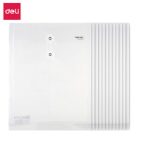 得力（deli） 5511 透明文件袋A4档案袋资料袋白色