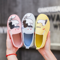 女童帆布鞋儿童布鞋小白鞋男童鞋子卡通宝宝板鞋2019春季童鞋