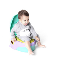 babycare儿童坐便器 宝宝训练马桶梯婴儿坐便凳小孩便盆尿盆男/女 绿色 8010