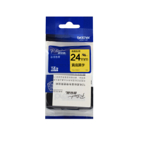 兄弟(brother)TZe-FX651 24mm黄底黑字线缆标签色带