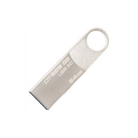 金士顿(Kingston)64GB U盘 USB3.0 DTSE9G2 金属迷你型车载U盘 银色亮薄单位:个