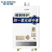 AO史密斯(A.O.Smith)燃气热水器16升JSQ33-S5家用恒温强排式 天燃气灰色 不锈钢换热器 防CO中毒