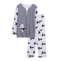 红豆居家(Hodohome)春夏家居服套装男士全棉舒适圆领长袖家居服睡衣套装