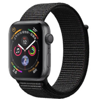 Apple Watch Series4 智能手表GPS+蜂窝网络款 44毫米 深空灰色铝金属表壳搭配黑色回环式运动表带