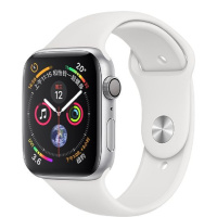 Apple Watch Series4 智能手表 GPS 44毫米 银色铝金属表壳搭配白色运动型表带