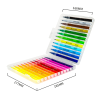 得力70681-24色软笔头水彩笔(白)(24色)