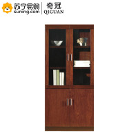 奇冠 二门文件柜 800*400*2000 QG-D0008 现代简约实木文件柜