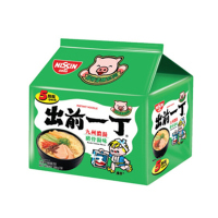 [3分钟早餐]日清出前一丁九州猪骨汤豚骨味味方便面 100g*5包/袋 500g 泡面方便面 方便速食 面条 香港进口