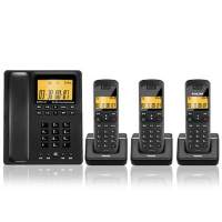 酷客(KUKE) DCTG792 无绳电话座机 中文无线子母机套装 家用办公固定电话 一拖三