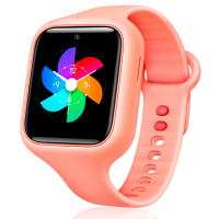 小米 MI 米兔儿童电话手表2 语音聊天 运动手环 双向通话 GPS定位 防水防丢 亲肤表带 护眼LED屏幕 粉色