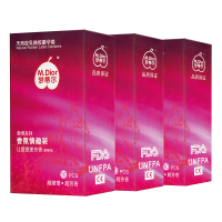 梦蒂尔(M.Dior) 避孕套30只装 超润滑草莓香味套套标准款 男用成人情趣计生性用品