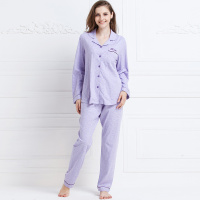 红豆居家(Hodohome)春夏女士家居服套装女式红豆棉针织长袖套装