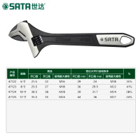 世达(SATA)47125 大开口活动扳手12″