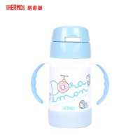 膳魔师不锈钢儿童保温吸管杯FEC-280S-DRM001蓝色约280ML /304不锈钢/THERMOS保温杯保温壶