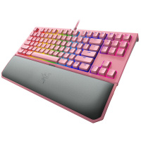 雷蛇(Razer) 黑寡妇蜘蛛竞技幻彩版 游戏机械键盘 绝地求生吃鸡键盘 幻彩竞技版V2 绿轴 粉晶 87键