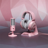 雷蛇(RAZER) Chroma幻彩基座粉晶RGB灯光USB HUB底座发光耳机支架