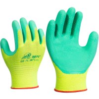 登升#409倍儿爽Flex 十三针尼龙乳胶发泡皱纹耐磨防滑透气劳保手套(12双)
