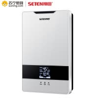 神田(SETEN)QST-L8-80 即热式电热水器 家用速热恒温 淋浴洗澡免储水 微电脑式触控式 8000W 银色6核