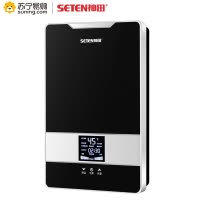 神田(SETEN)QST-L8-80 即热式电热水器 家用速热恒温 淋浴洗澡免储水 微电脑式触控式 8000W 黑色6核