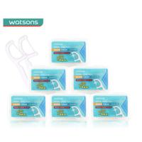 【屈臣氏】圆线护理牙线棒剔牙线家庭装牙签50支*3盒