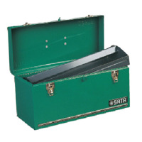 世达(SATA 95102)手提工具箱14英寸428*177*184mm翻盖工具箱加厚钢维修工具箱