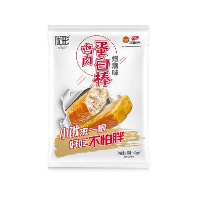 凤祥食品(Fovo Foods)优形鸡肉蛋白棒(烟熏味)分享装~~60g*6条