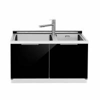 火星人(marssenger) 火星人C2集成水槽厨房用304不锈钢双槽带照明+龙头碗架