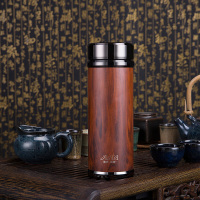 富光 BJ020-350宜兴紫砂茶杯不锈钢外壳水杯350ML