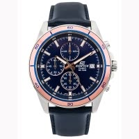 卡西欧(CASIO)EDIFICE 简约系列2019 男士运动时尚日韩品牌石英表男 蓝色 EFR-526L-2A