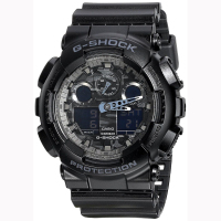 卡西欧(CASIO) G-SHOCK YOUTH男士200m防水数字运动时尚电子表男 黑灰 GA-100CF-1A